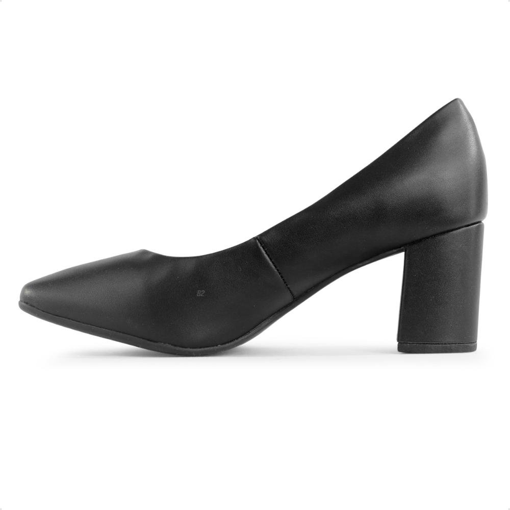 Sapato Via Uno Salto Bloco Feminino Preto 2