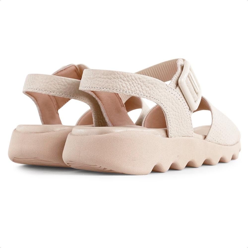 Sandália Usaflex Fivela Feminina Bege 5