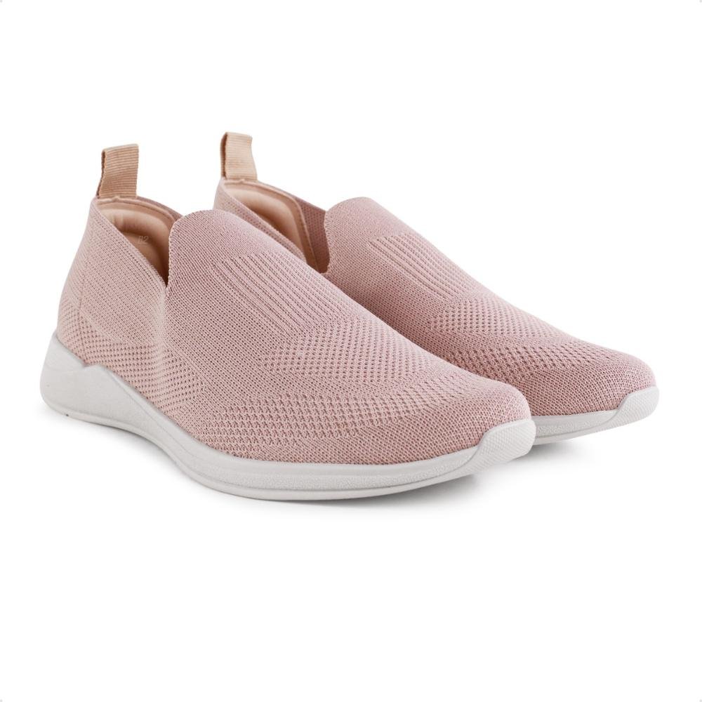 Tênis Casual Usaflex Tricot Feminino Rosa 3
