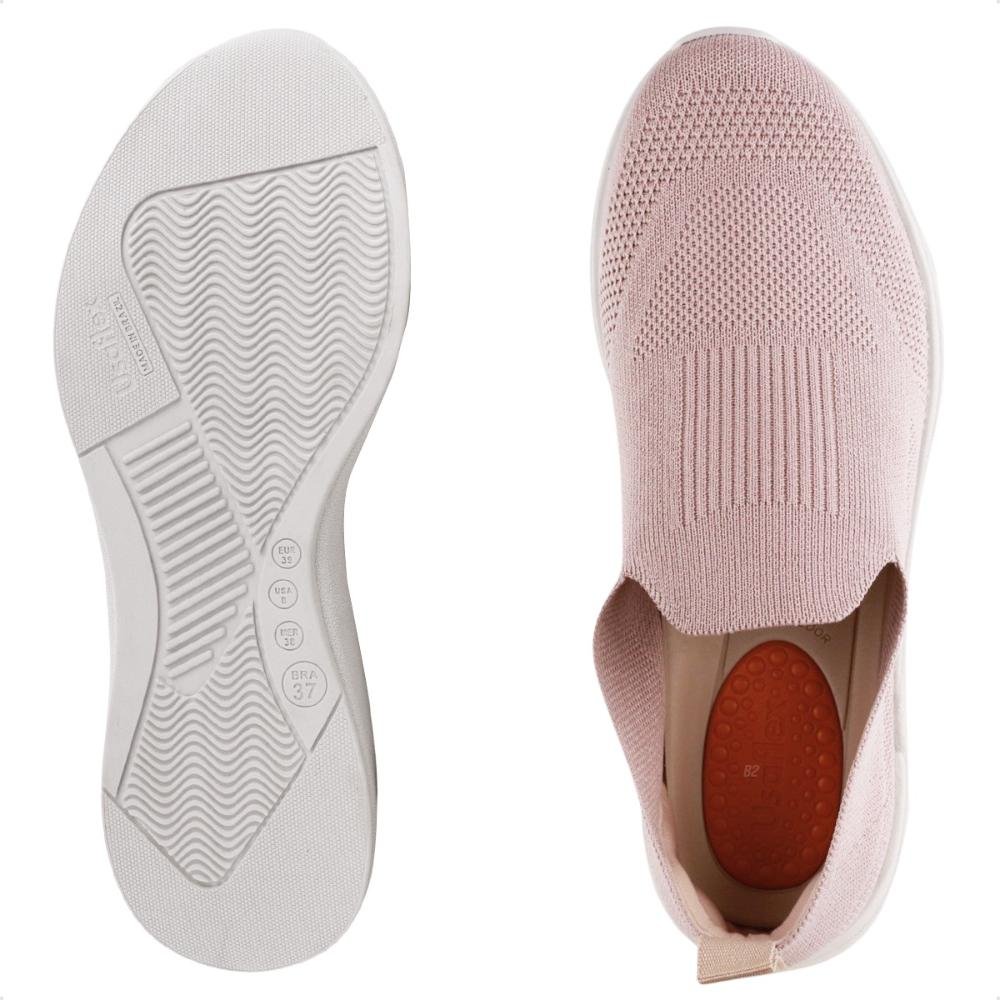 Tênis Casual Usaflex Tricot Feminino Rosa 6