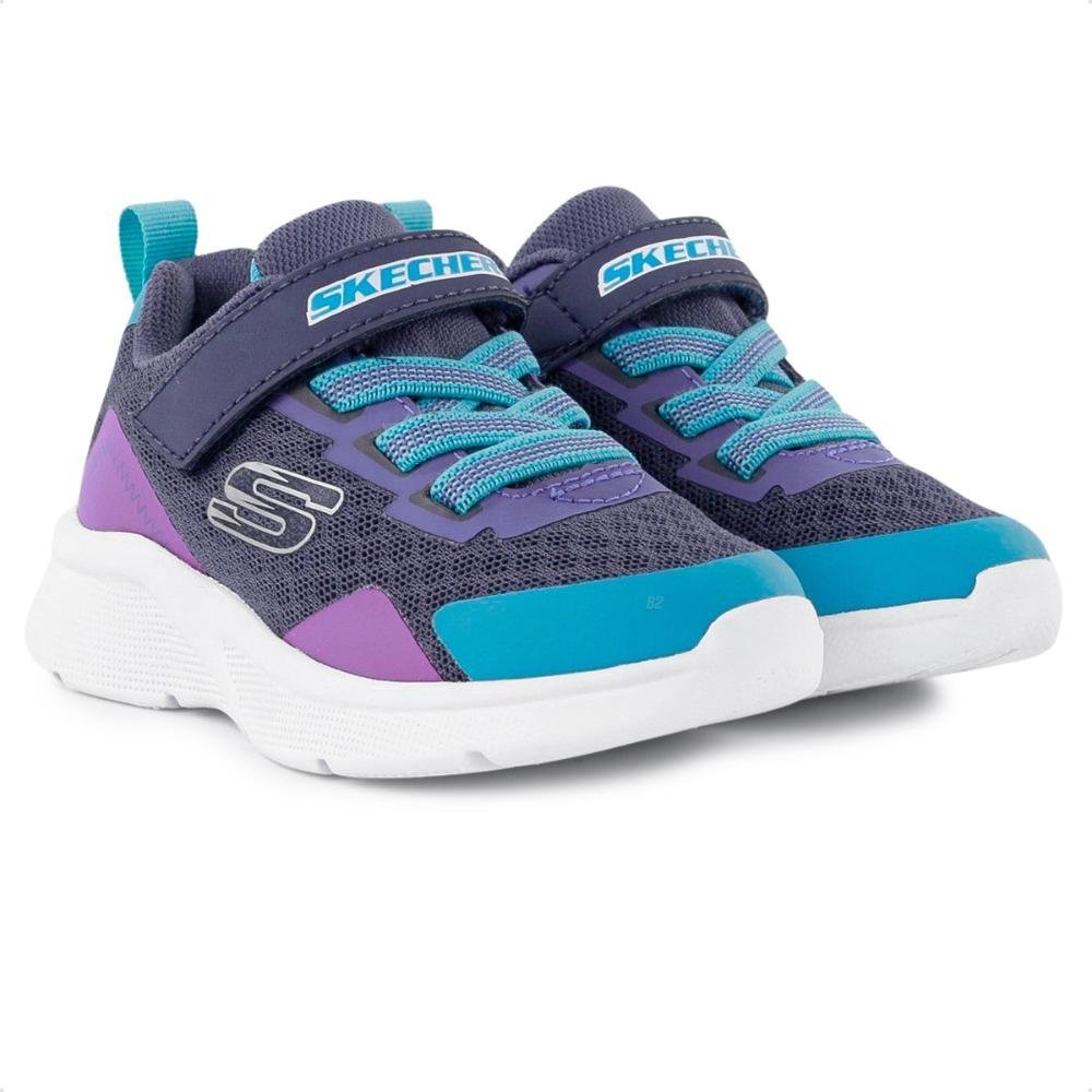 Tênis Skechers Bright Retros Infantil Azul Marinho/Roxo 3