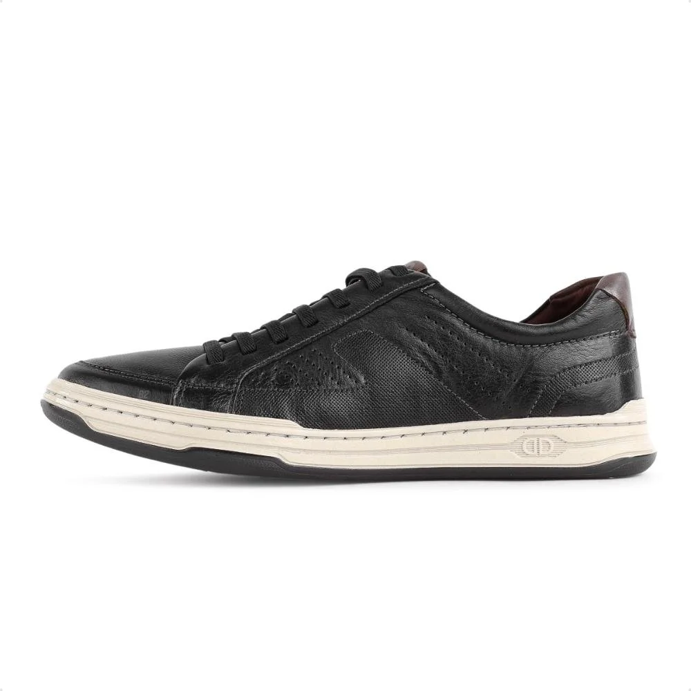 Sapatênis Democrata Denim Jay Masculino Preto/Marrom 2