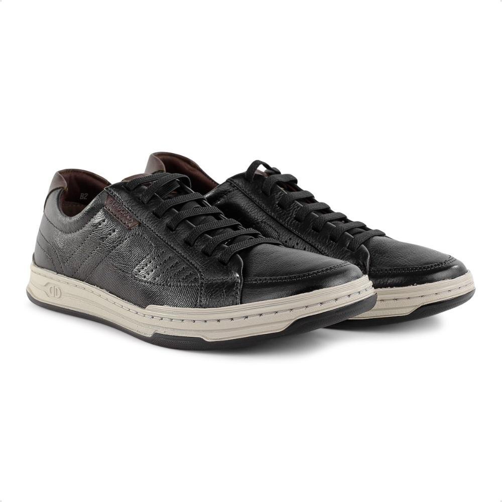 Sapatênis Democrata Denim Jay Masculino Preto/Marrom 3