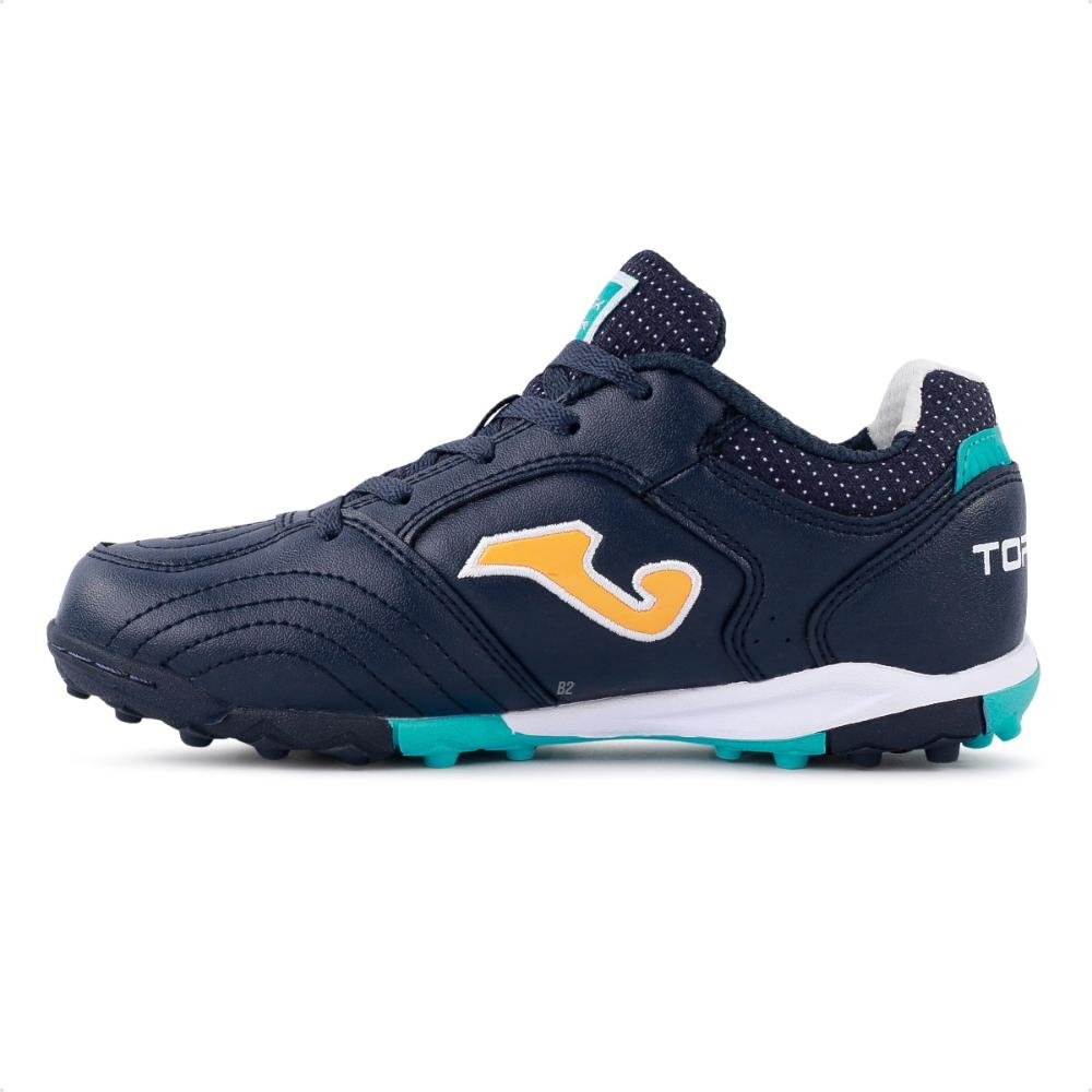 Chuteira Society Joma Top Flex JR Marinho/Amarelo 6