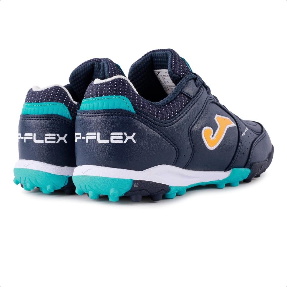 Chuteira Society Joma Top Flex JR Marinho/Amarelo 3