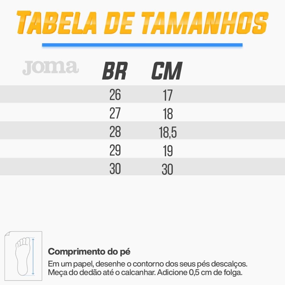 Chuteira Futsal Joma Fecho Fixador Top Flex JR Azul/Branco 4