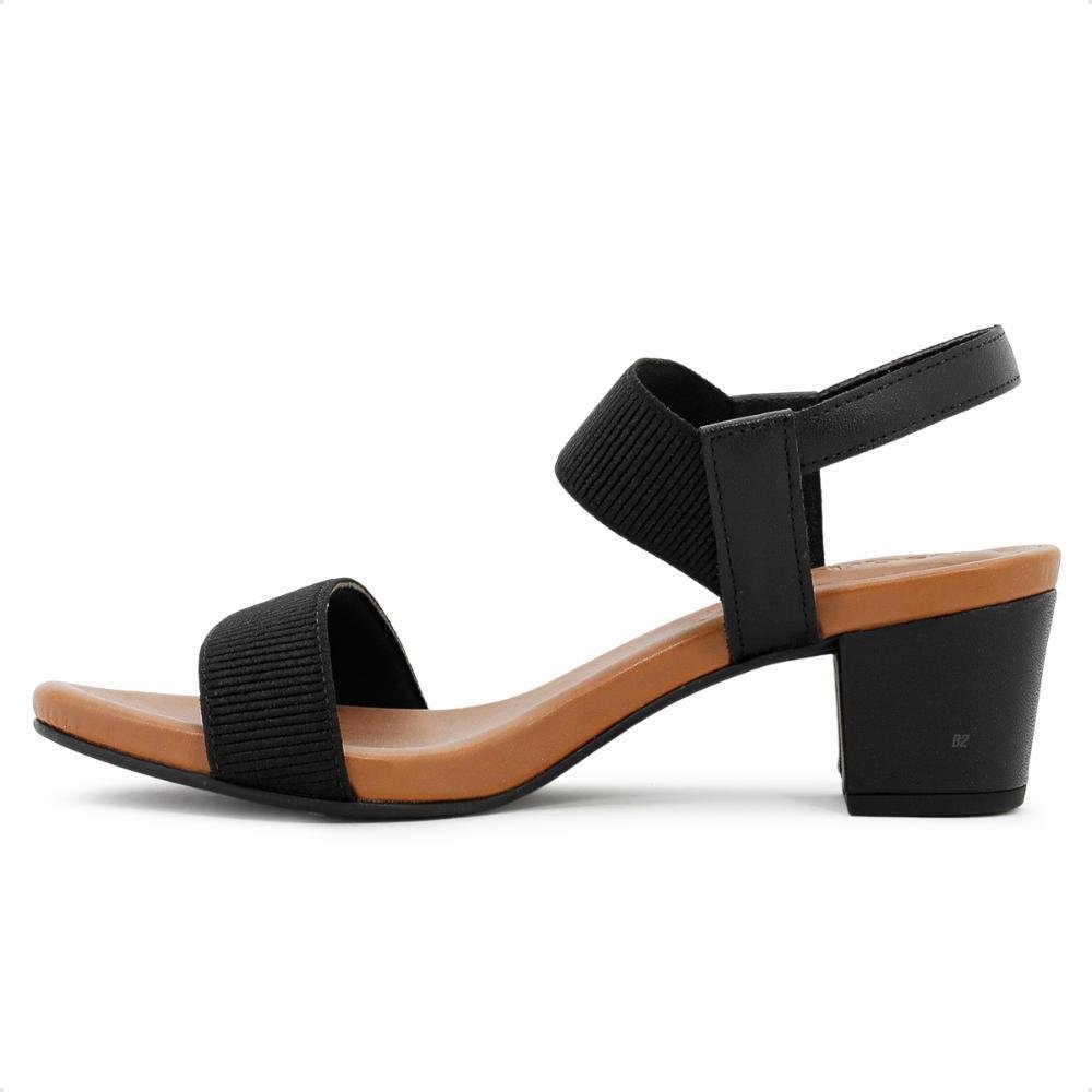 Sandália Usaflex Com Elástico Casual Feminina Preto 2