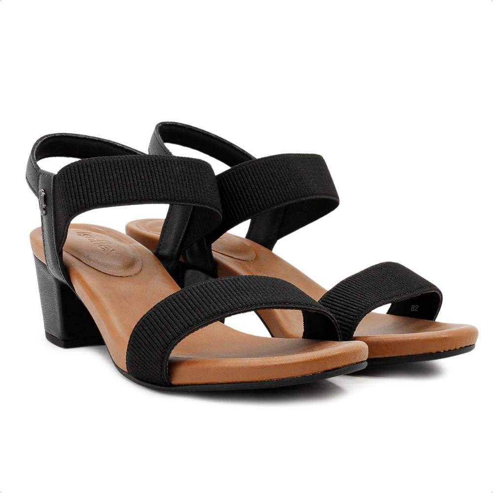 Sandália Usaflex Com Elástico Casual Feminina Preto 3