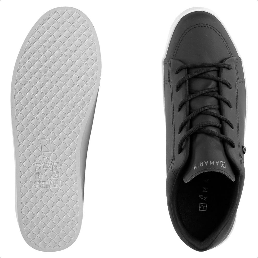 Tênis Ramarim Cadarço Casual Feminino Preto/Prata 6