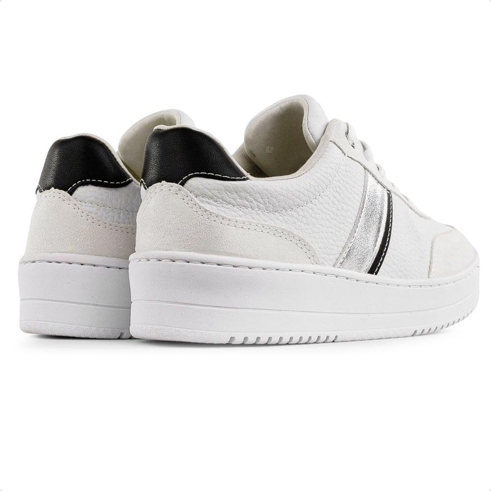 Tênis Ramarim Casual Camurça Feminino Branco/Prata 5