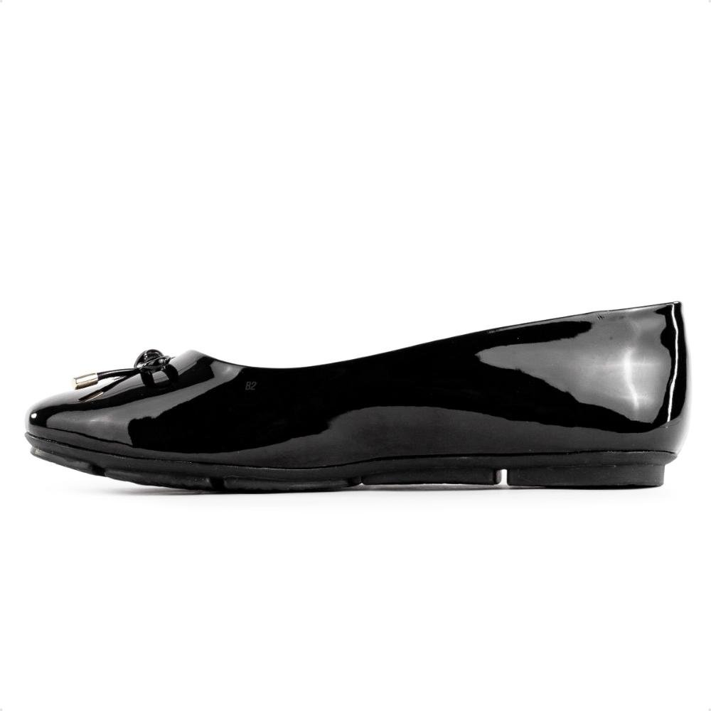 Sapatilha Comfortflex Laço Feminina Preto 2