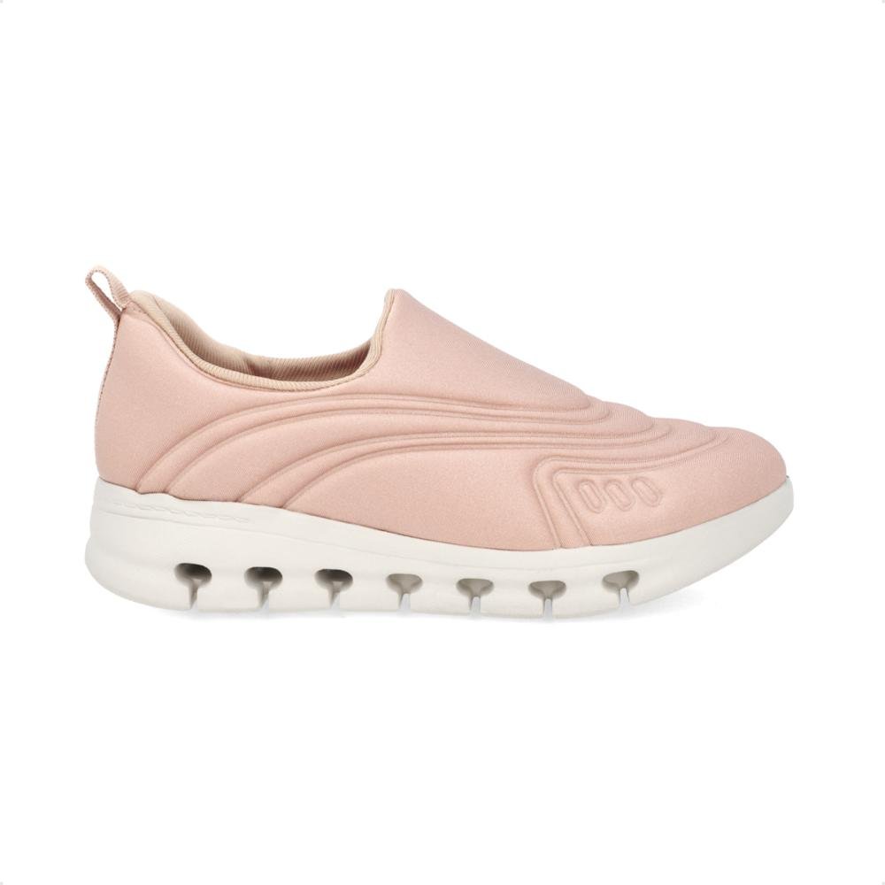 Tênis Usaflex Slip On Elastano Feminino Bege 1