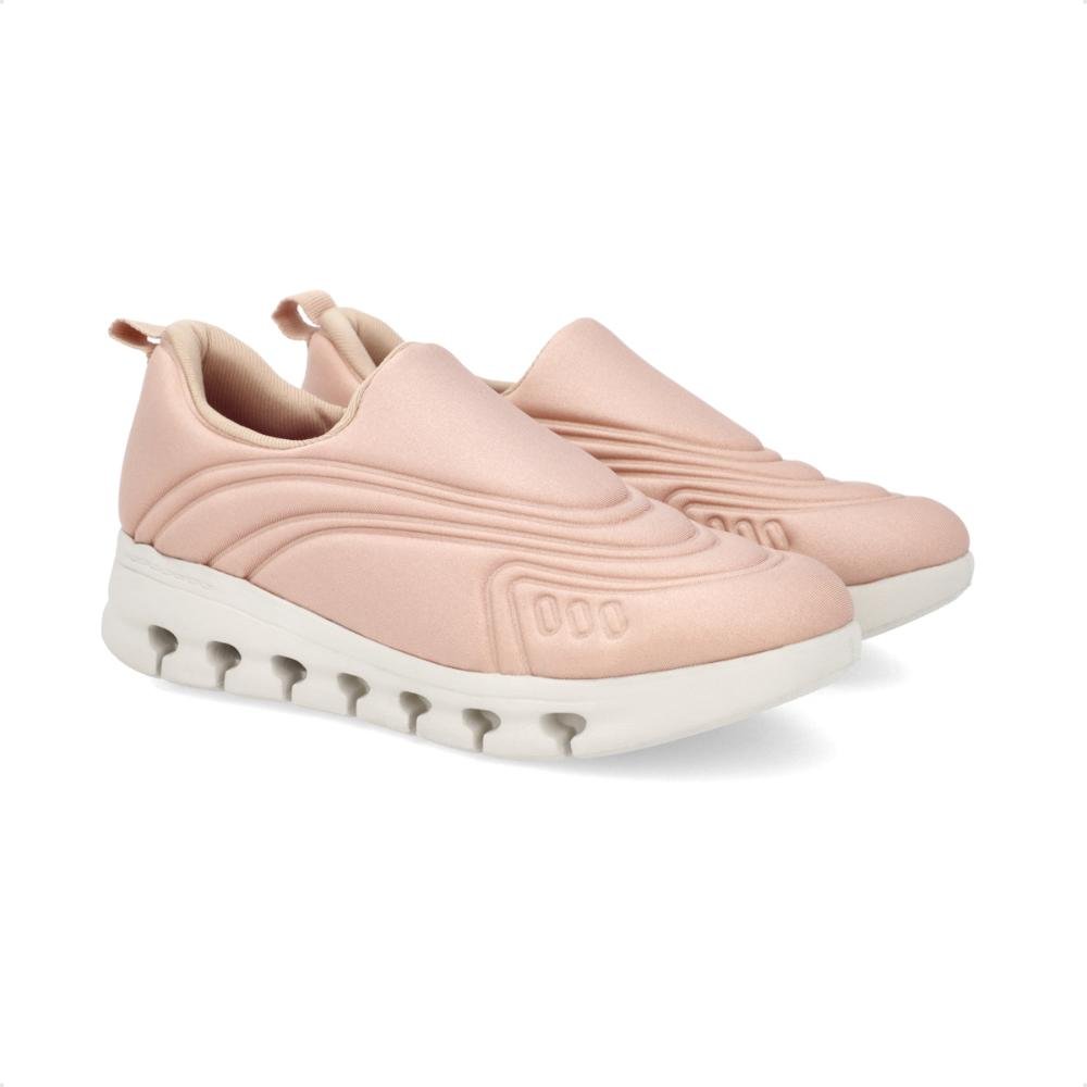 Tênis Usaflex Slip On Elastano Feminino Bege 2