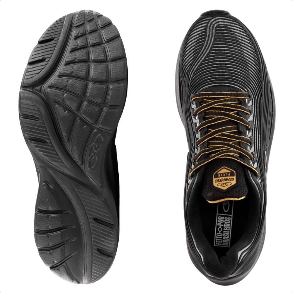 Tênis Olympikus Fluir Masculino Preto/Dourado 5