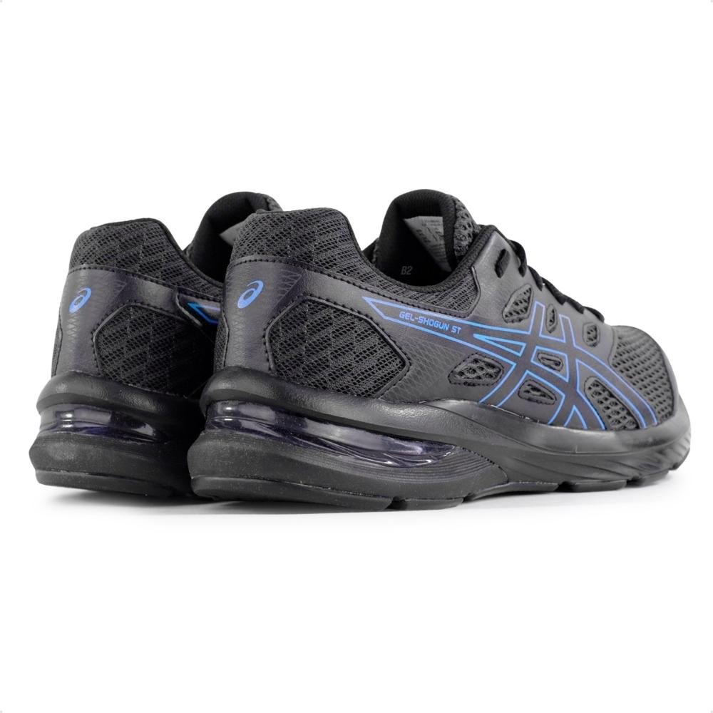 Tênis Asics Shogun ST Masculino Preto/Azul 3