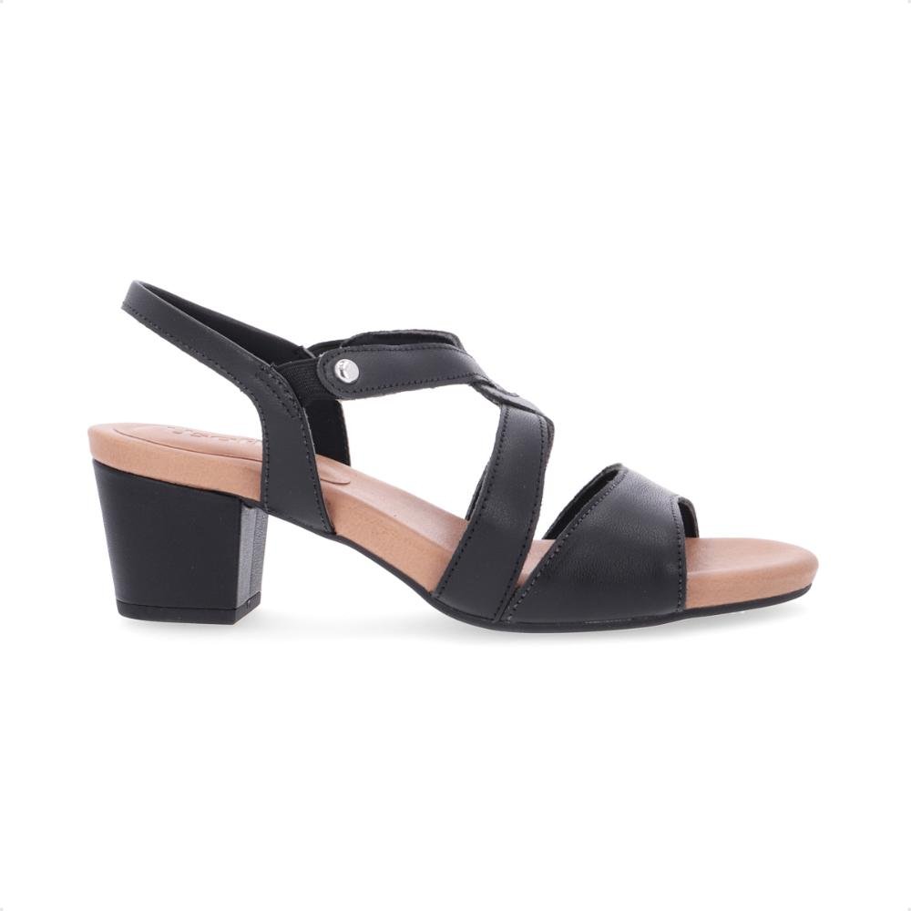 Sandália Usaflex Salto Bloco Feminina Preto 1