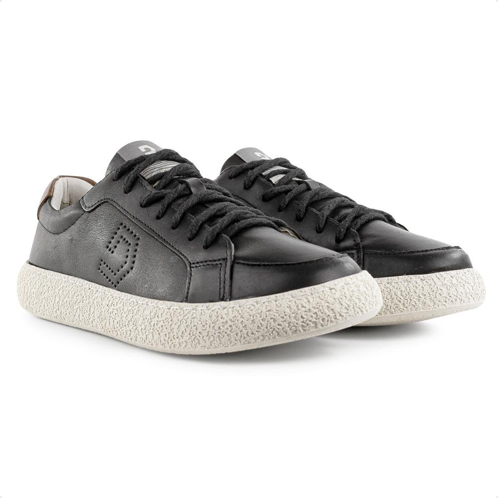 Sapatênis Democrata Denim Bora Masculino Preto/Bege 3