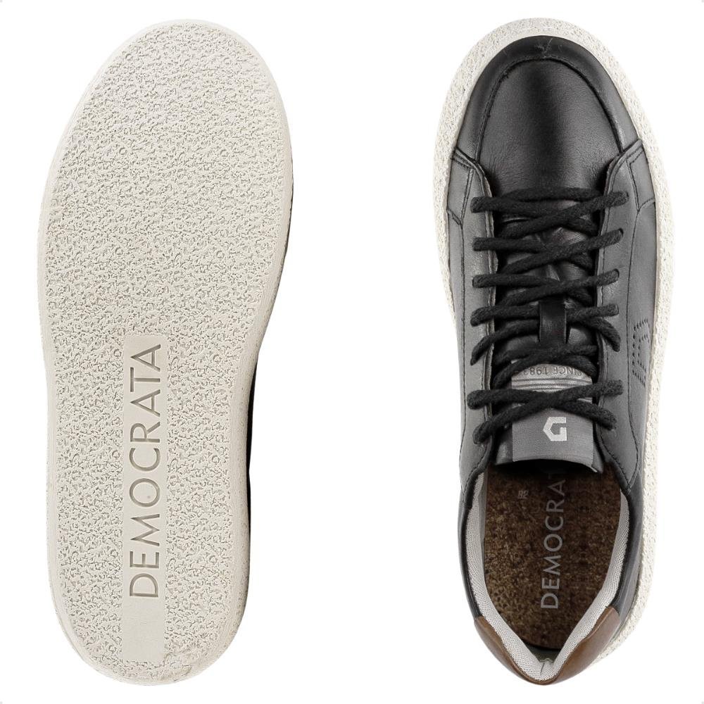 Sapatênis Democrata Denim Bora Masculino Preto/Bege 6
