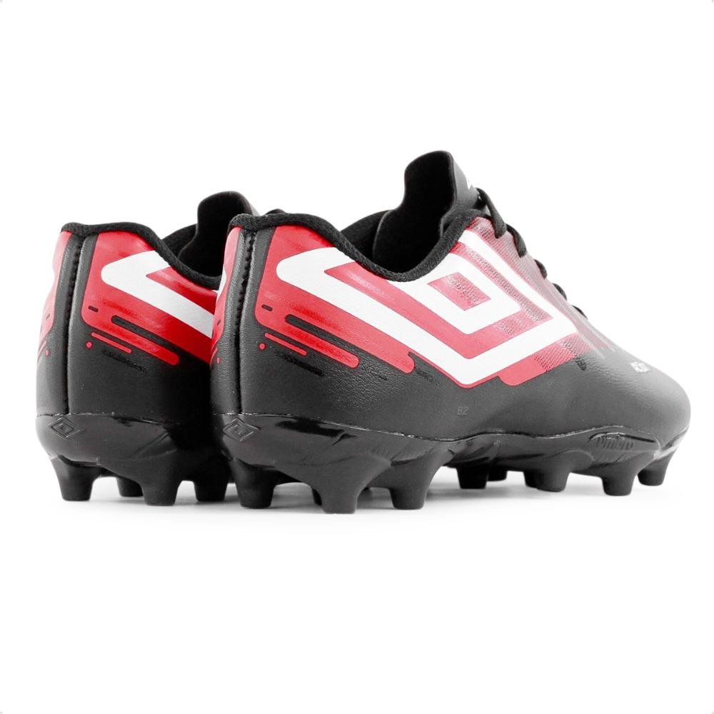 Chuteira Campo Umbro Action Jr Preto/Vermelho 5