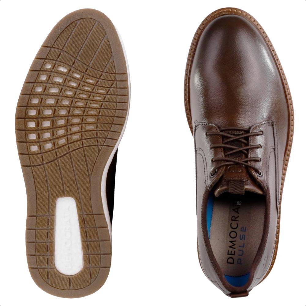 Sapato Democrata Metropolitan Clark Cadarço Masculino Marrom 6