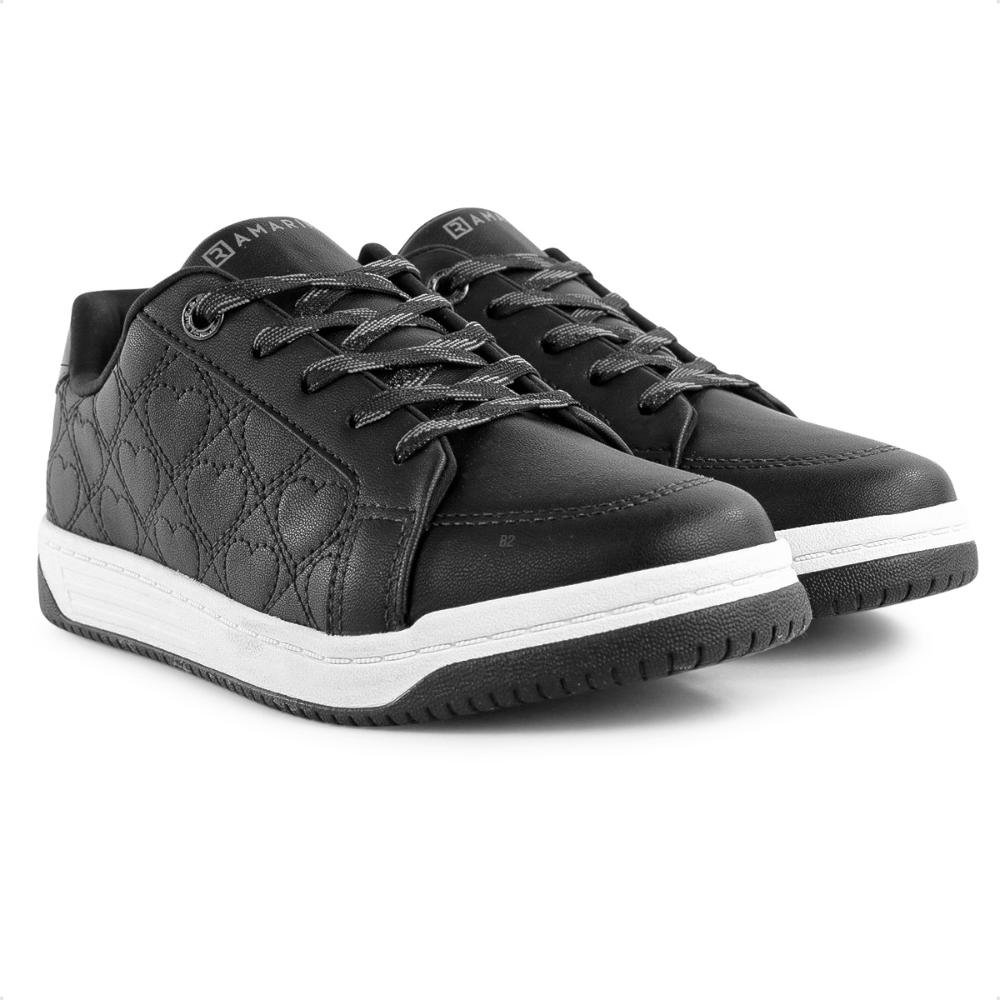 Tênis Ramarim Cadarço Casual Feminino Preto/Branco 3