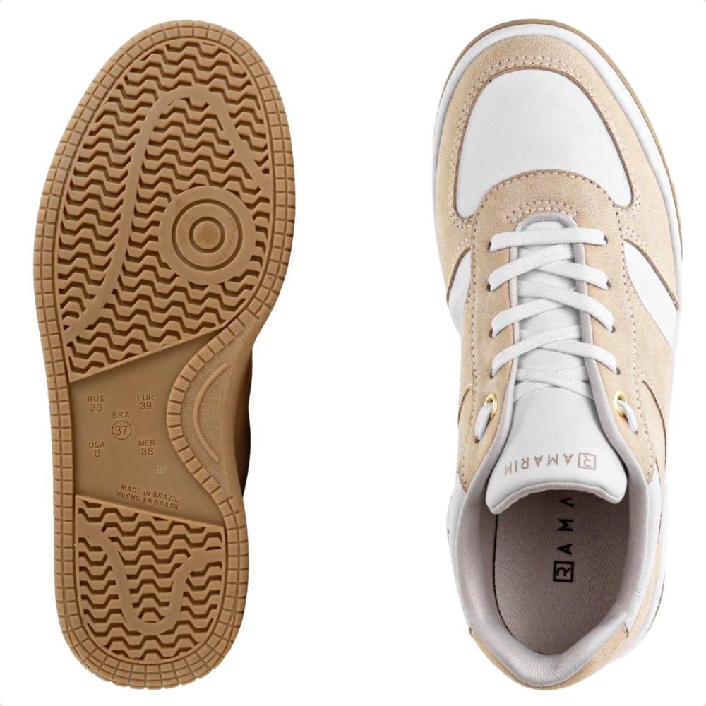 Tênis Ramarim Casual Feminino Branco/Bege 6