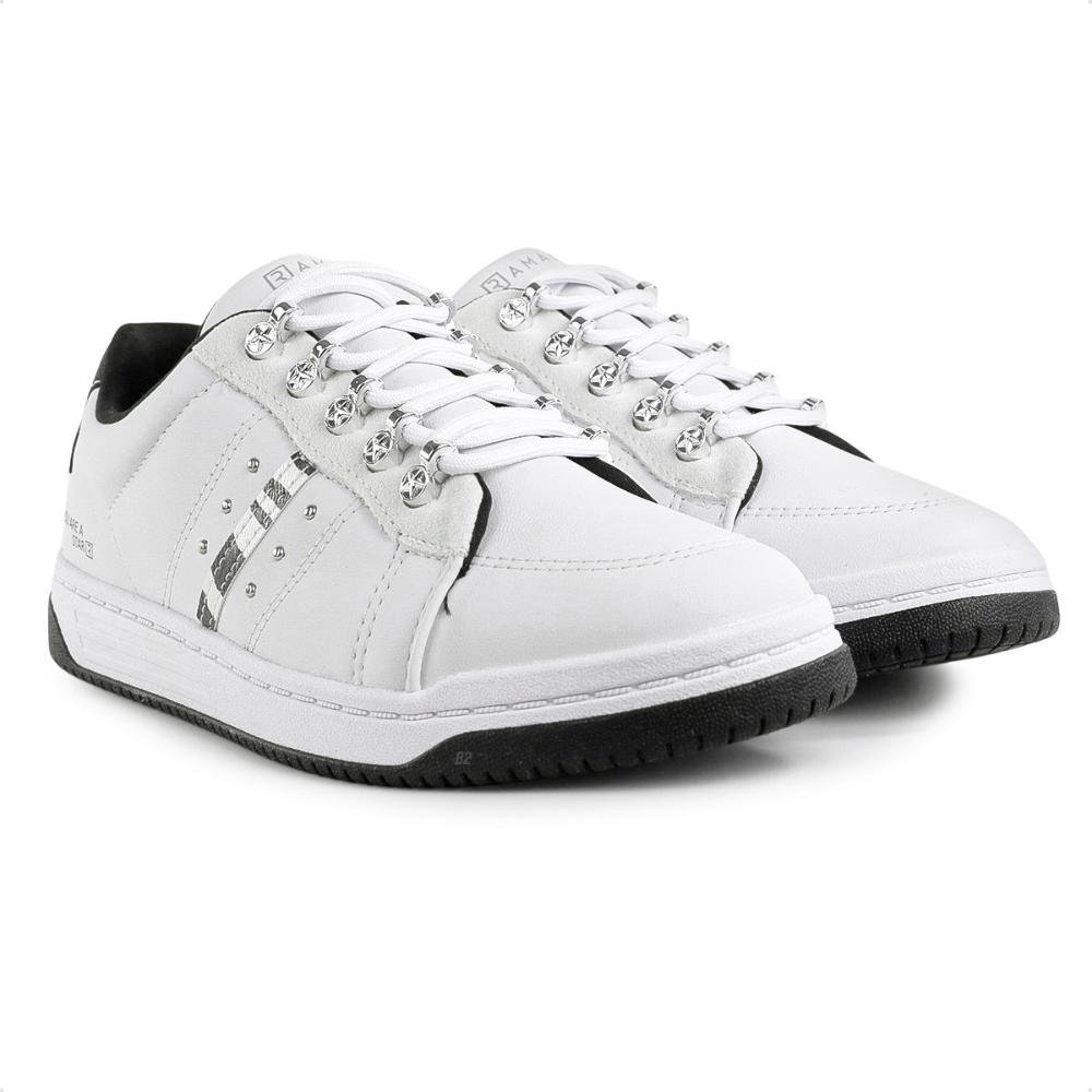 Tênis Ramarim Plataforma Feminino Branco/Preto 3