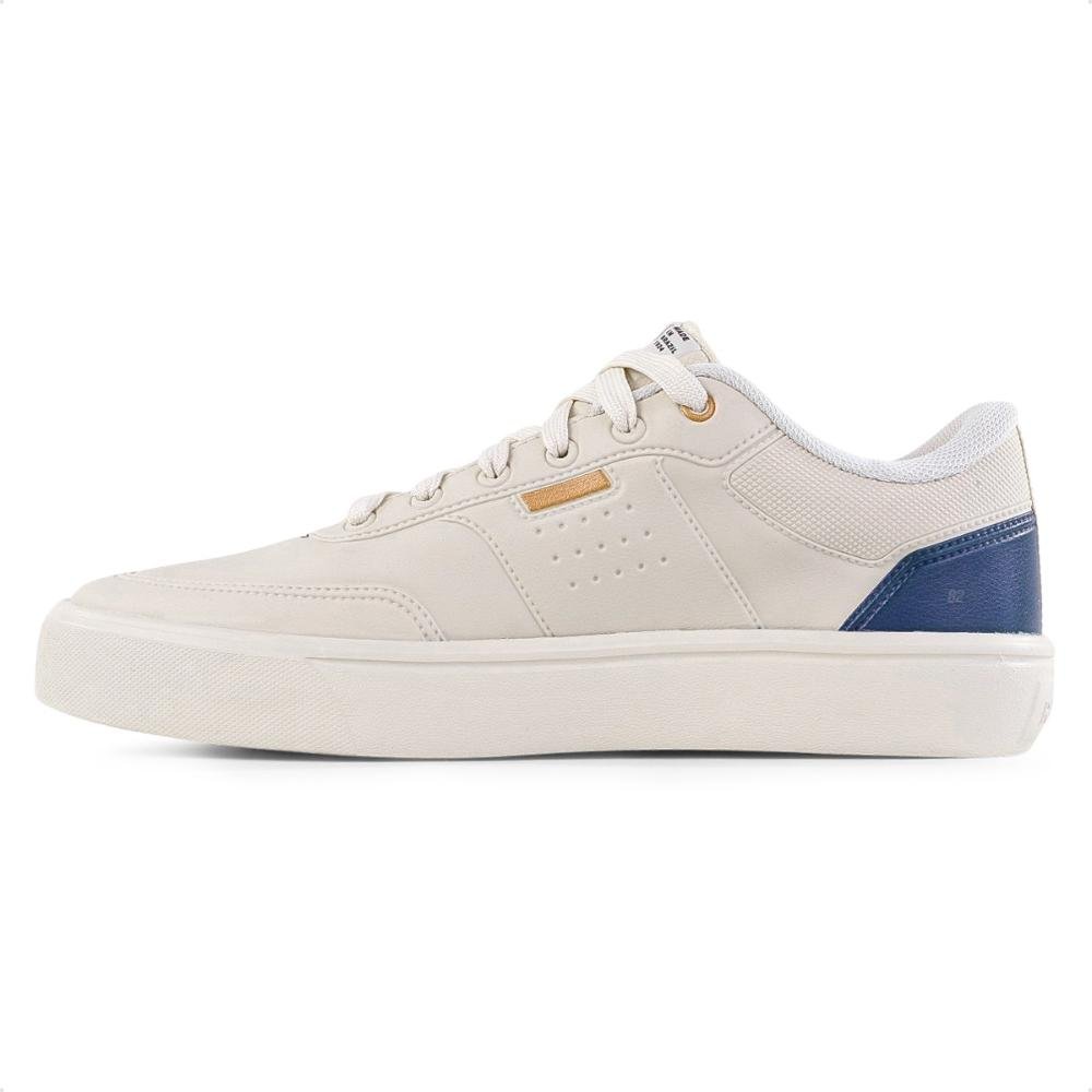 Tênis Rainha Ruler Unissex Bege/Azul Marinho 2