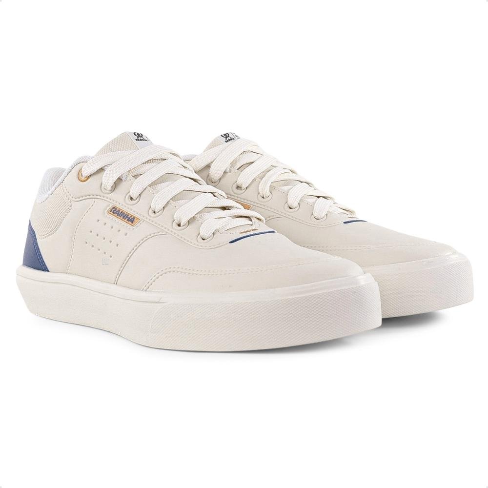 Tênis Rainha Ruler Unissex Bege/Azul Marinho 3