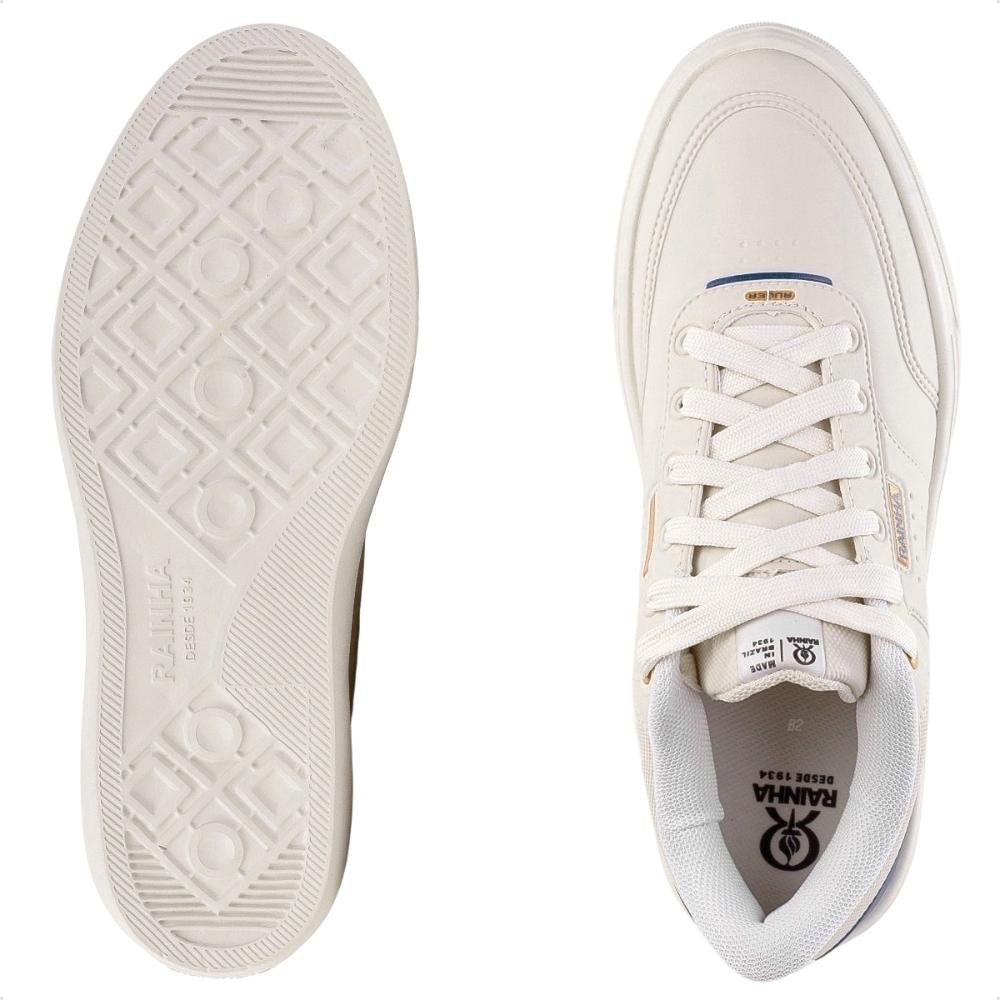 Tênis Rainha Ruler Unissex Bege/Azul Marinho 6