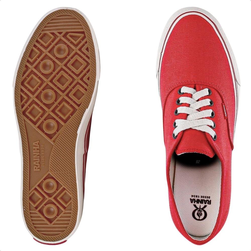 Tênis Rainha Mont Car V Unissex Vermelho/Branco 6