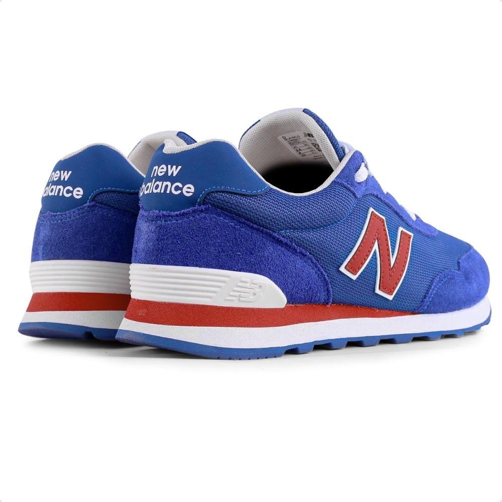 Tênis New Balance 515 V2 Casual Masculino Azul/Vermelho 3