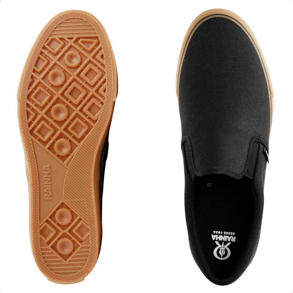 Tênis Rainha Iate IV Calce Fácil Unissex Preto/Bege 6