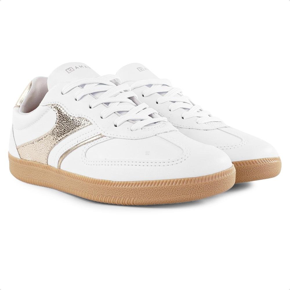 Tênis Ramarim Style Casual Feminino Branco/Dourado 3