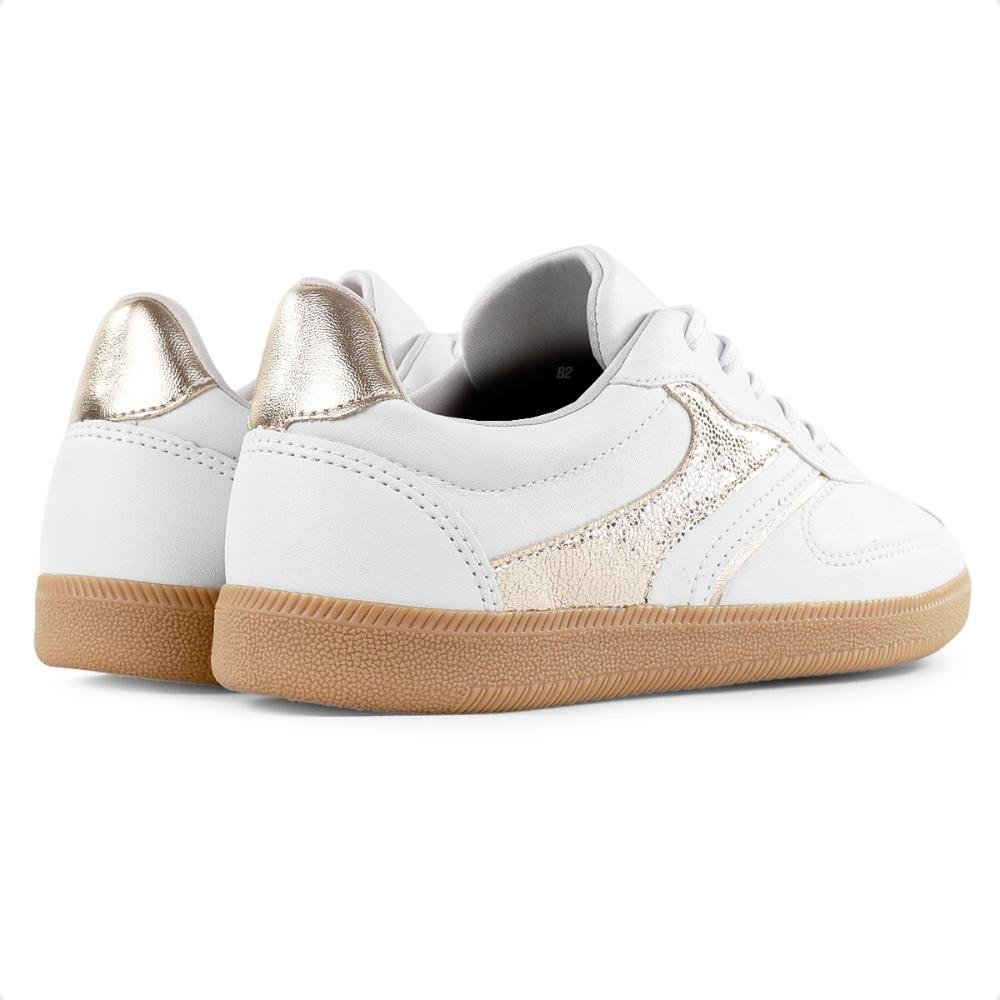Tênis Ramarim Style Casual Feminino Branco/Dourado 5