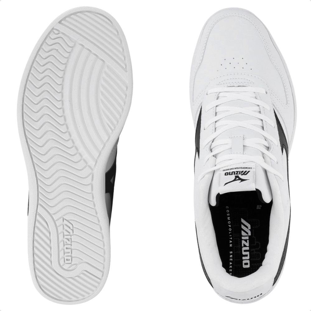 Tênis Mizuno Street Wind Unissex Branco/Preto 6