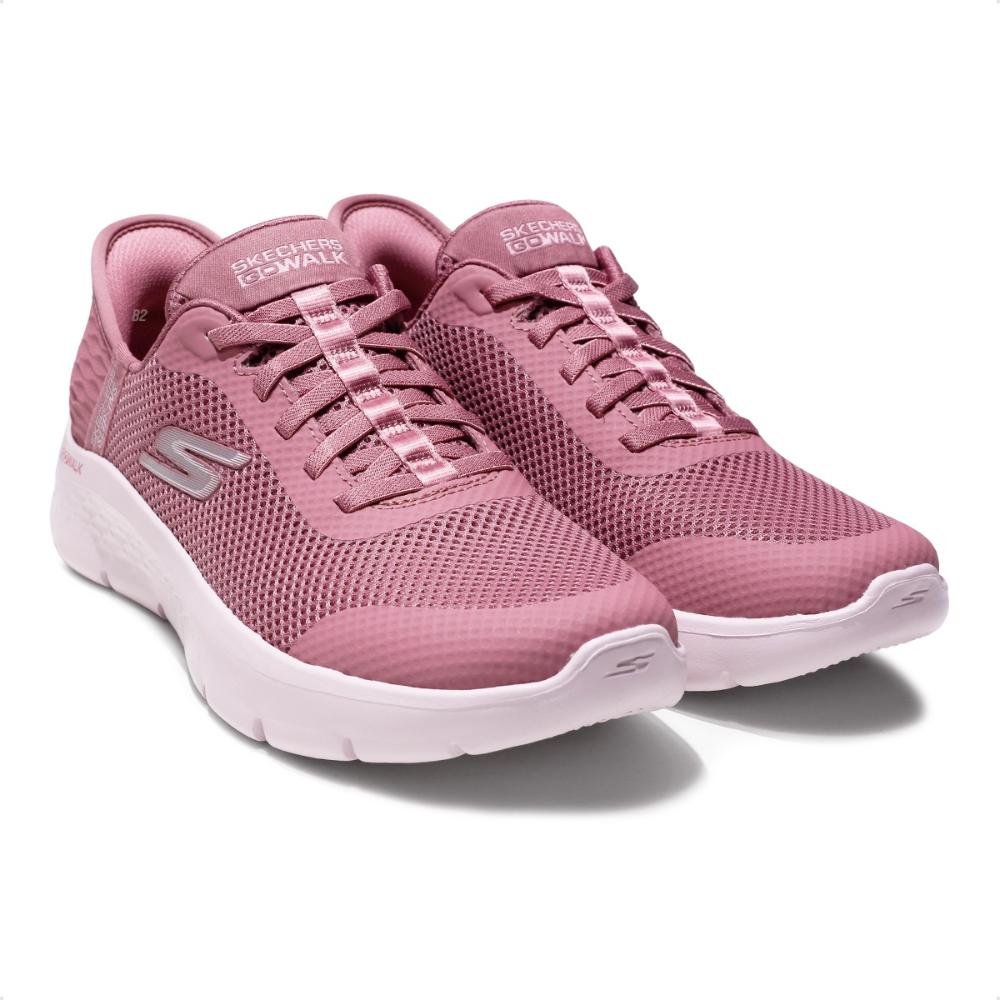Tênis Skechers Go Walk Flex Grand Entry Slip-in Feminino Rosa/Rosa Claro 3