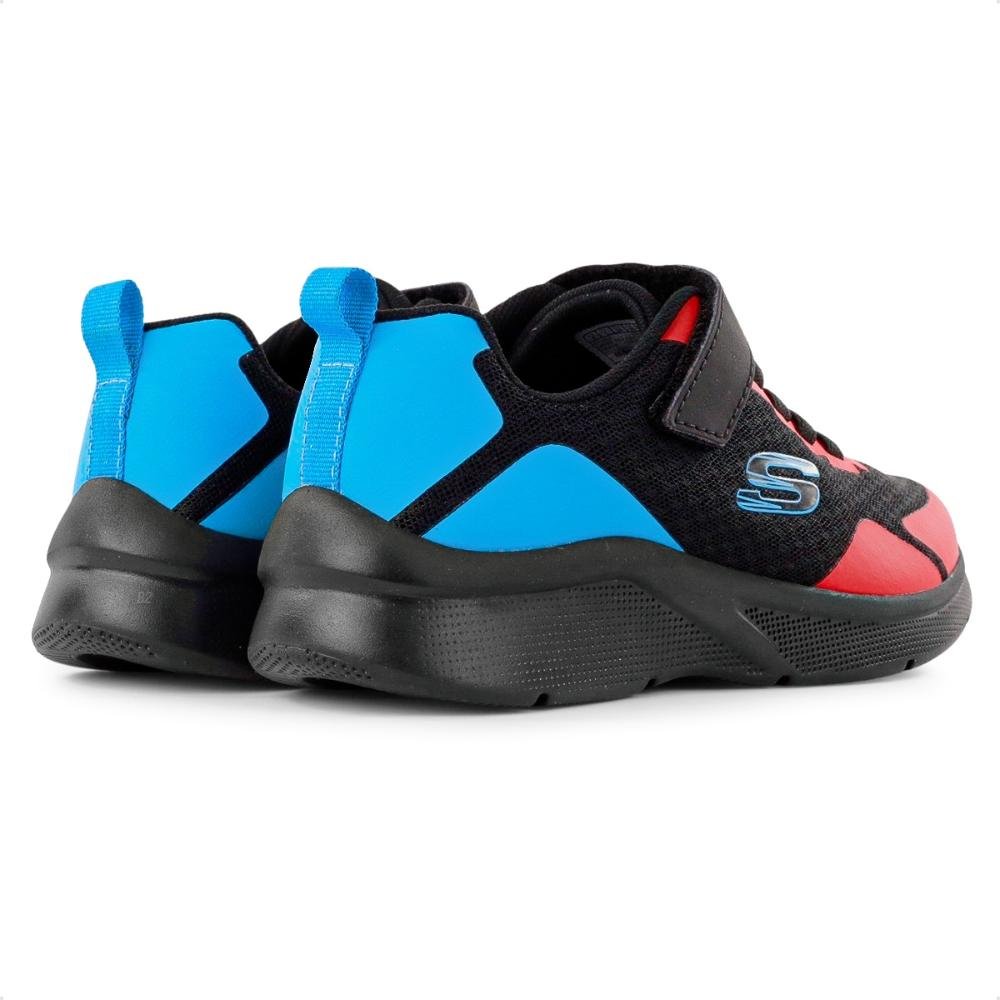Tênis Skechers Microspec Infantil Preto/Vermelho 5