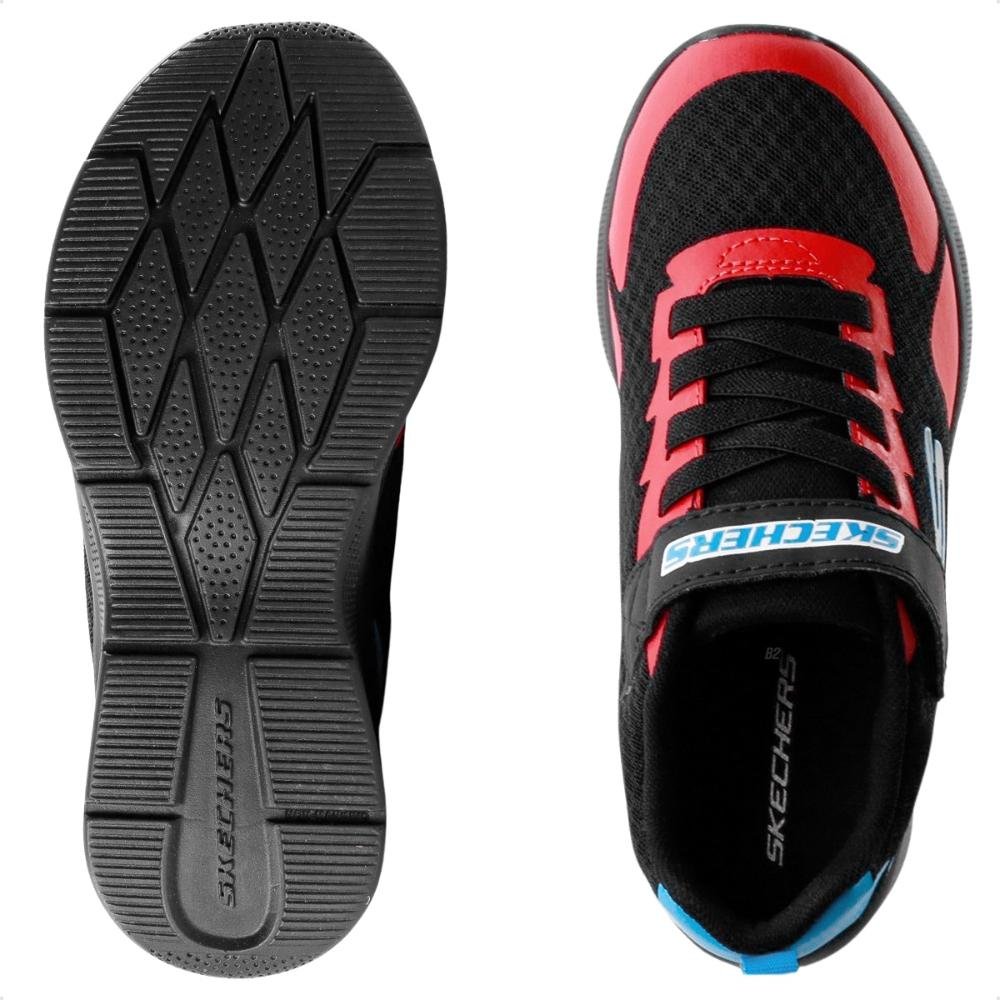 Tênis Skechers Microspec Infantil Preto/Vermelho 6