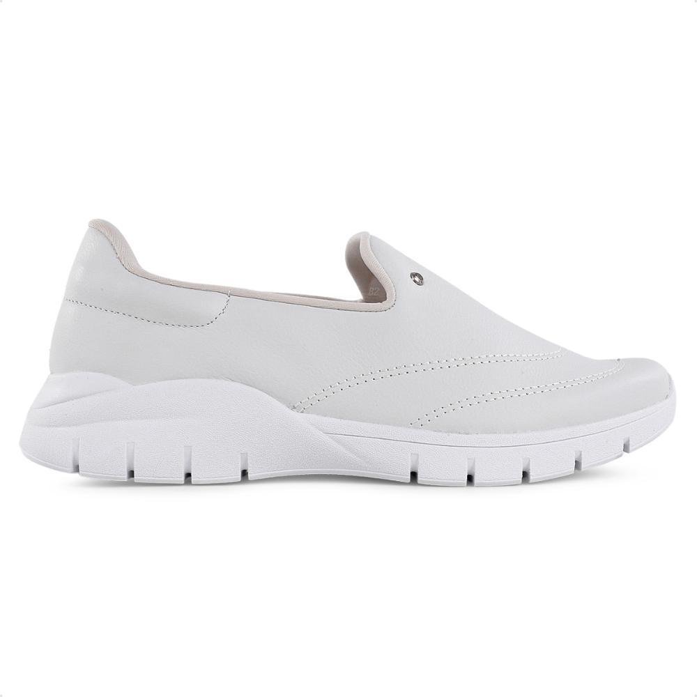 Tênis Usaflex Básico Slip On Branco Feminino Branco 1