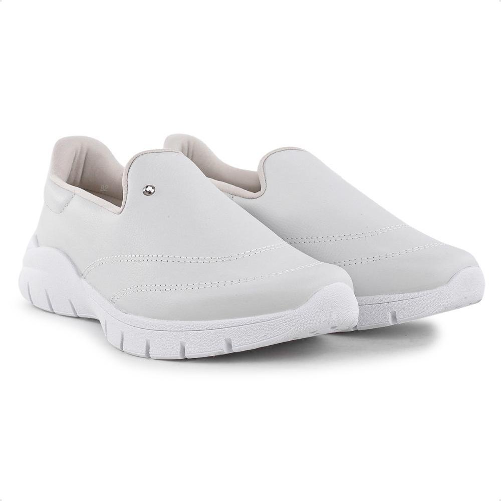 Tênis Usaflex Básico Slip On Branco Feminino Branco 3