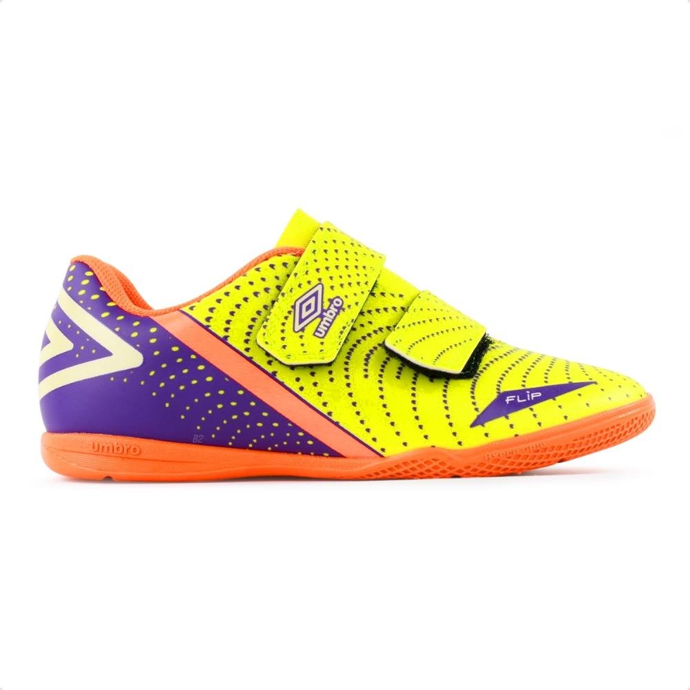 Chuteira Futsal Umbro Flip Kids Verde /Roxo 1