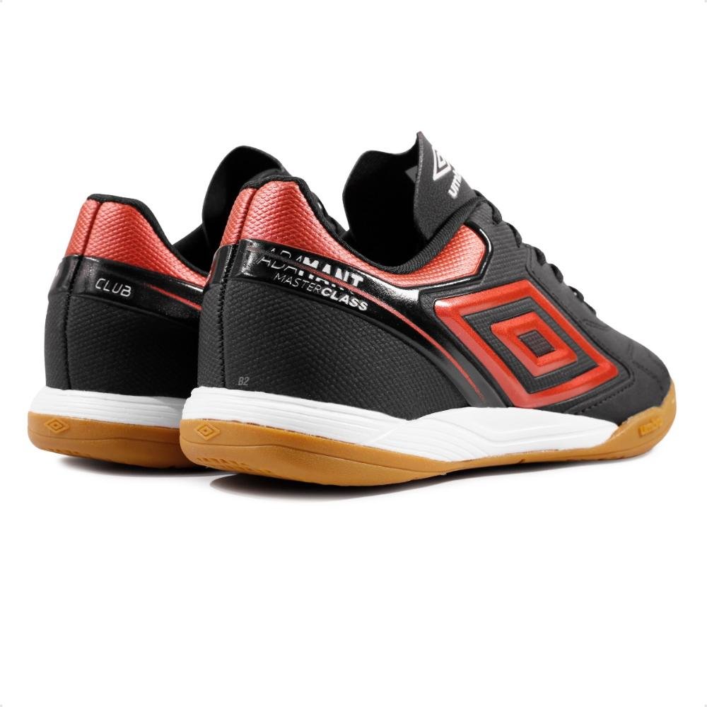 Chuteira Futsal Umbro Adamant Master Class Club Masculina Preto/Vermelho 5