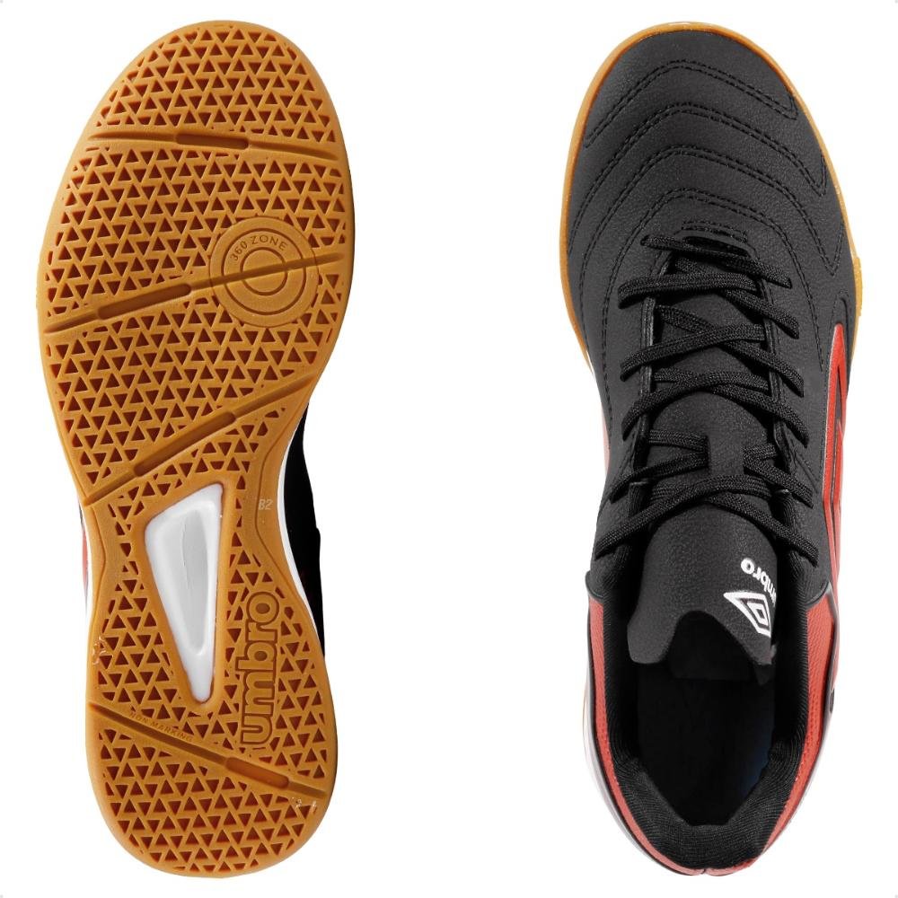Chuteira Futsal Umbro Adamant Master Class Club Masculina Preto/Vermelho 6