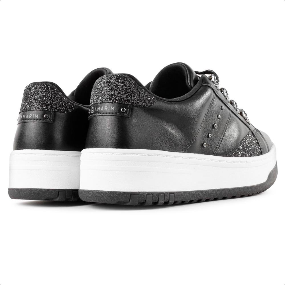 Tênis Ramarim Plataforma Cadarço Feminino Preto/Cinza 5