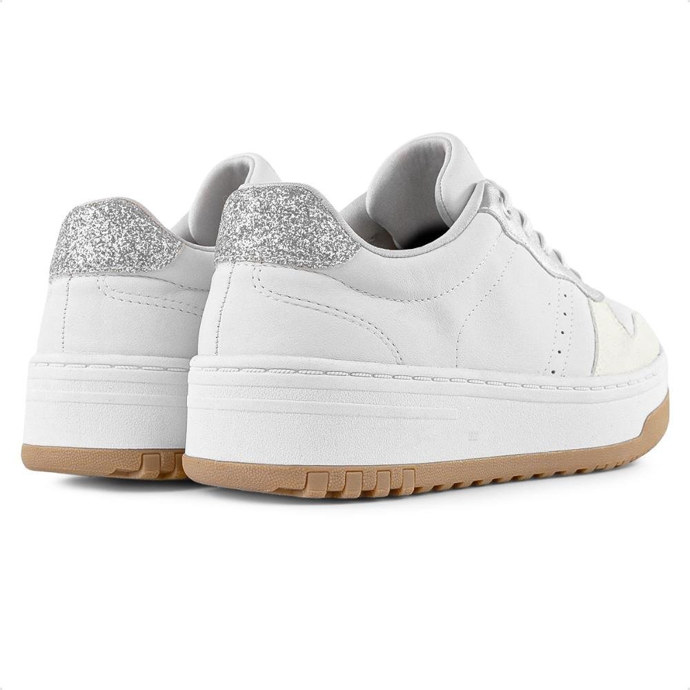 Tênis Ramarim Plataforma Casual Feminino Branco/Prata 5