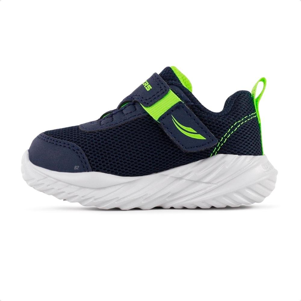 Tênis Skechers Nitro Sprint Swift Buddies Infantil Azul Marinho/Verde 2