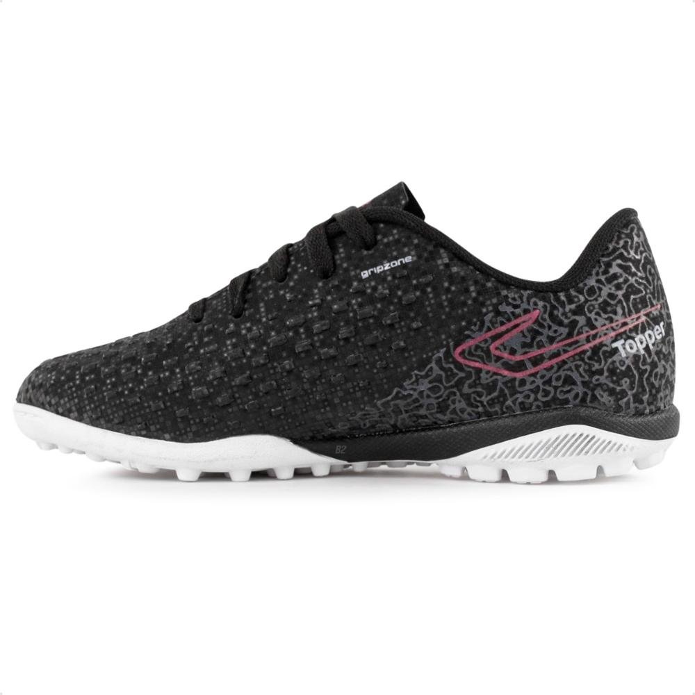 Chuteira Society Topper Blast II Infantil Unissex Preto/Cinza 2