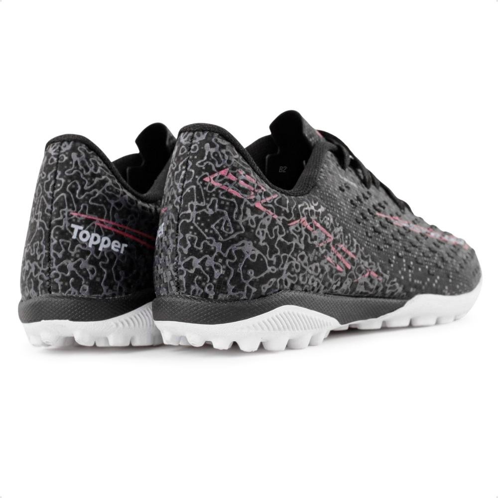 Chuteira Society Topper Blast II Infantil Unissex Preto/Cinza 5