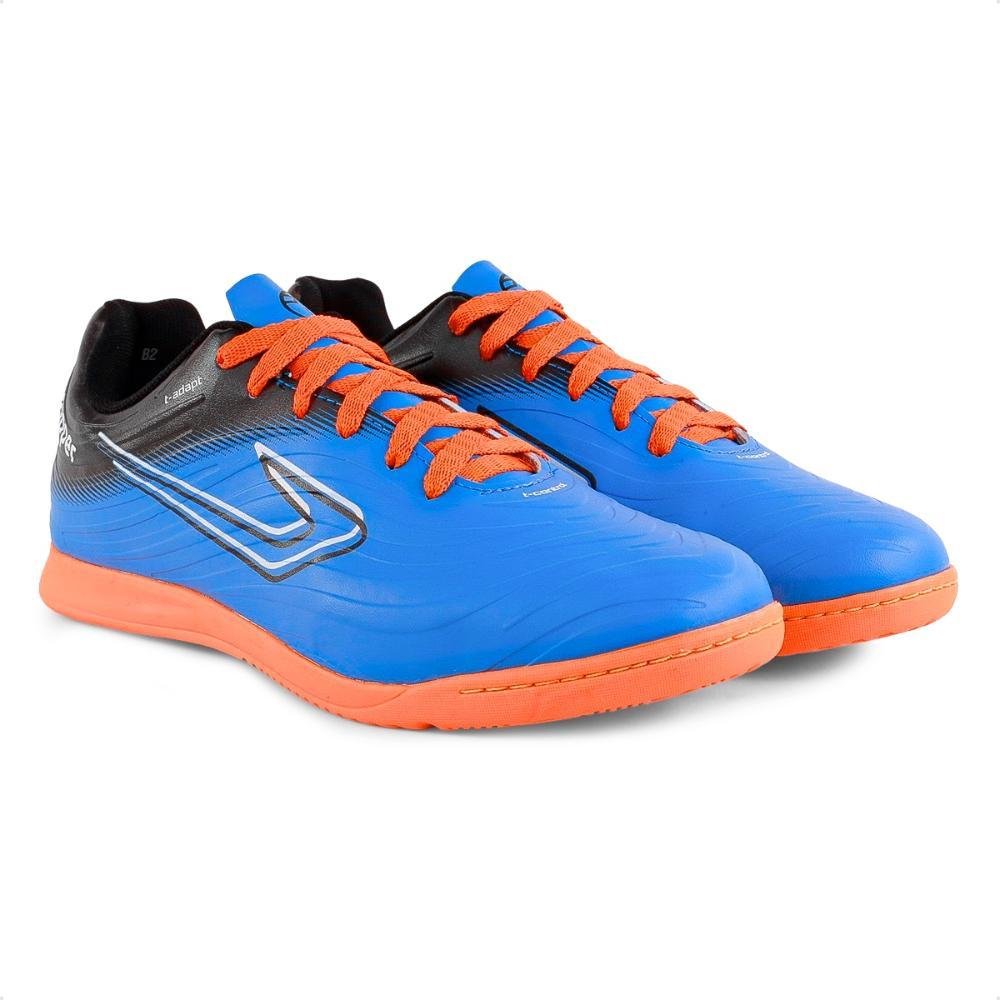 Chuteira Futsal Topper Forza III Masculino Azul/Laranja 3